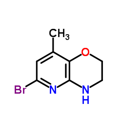 6-Bromo-8-methyl-3,4-dihydro-2H-pyrido[3,2-b][1,4]oxazine结构式