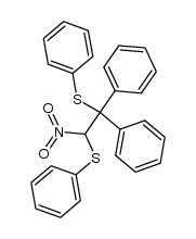 (2-nitro-1,1-diphenylethane-1,2-diyl)bis(phenylsulfane)结构式