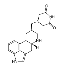 4-(9,10-didehydroergolin-8-yl)methylpiperazine-2,6-dione Structure