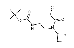 1,1-dimethylethyl {2-[(chloroacetyl)(cyclobutyl)amino]ethyl}carbamate结构式