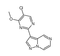 3-(5-chloro-4-methoxypyrimidin-2-yl)pyrazolo[1,5-a]pyrazine Structure