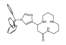 4-{4-(N-(triphenylmethyl)imidazolyl)}-1,5,9-triazacyclododecan-2-one Structure