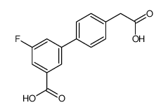 3-[4-(carboxymethyl)phenyl]-5-fluorobenzoic acid structure