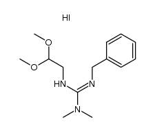 2-benzyl-3-(2,2-dimethoxyethyl)-1,1-dimethylguanidine hydroiodide Structure