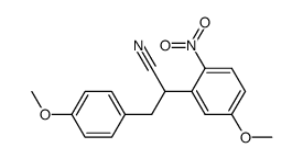 2-(5-methoxy-2-nitrophenyl)-3-(4-methoxyphenyl)propionitrile Structure