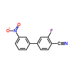 3-Fluoro-3'-nitro-4-biphenylcarbonitrile结构式