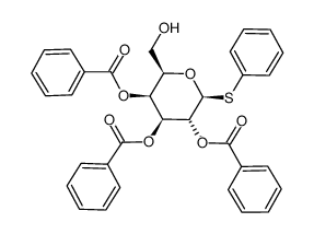 phenyl 2,3,4-tri-O-benzoyl-1-thio-β-D-galactopyranoside结构式