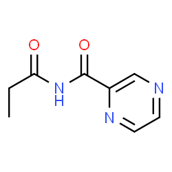 Pyrazinecarboxamide,N-(1-oxopropyl)- (9CI)结构式