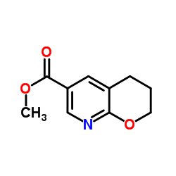 Methyl 3,4-dihydro-2H-pyrano[2,3-b]pyridine-6-carboxylate结构式