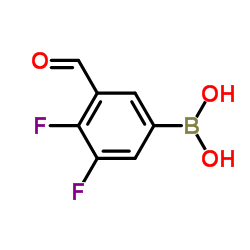 3,4-Difluoro-5-formylphenylboronic acid结构式