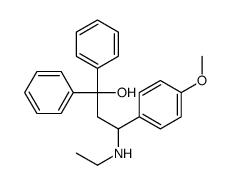 3-(ethylamino)-3-(4-methoxyphenyl)-1,1-diphenylpropan-1-ol结构式