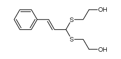 2,2'-((3-phenylprop-2-ene-1,1-diyl)bis(sulfanediyl))diethanol结构式