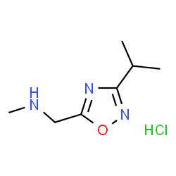 1-(3-Isopropyl-1,2,4-oxadiazol-5-yl)-N-methylmethanamine hydrochloride图片