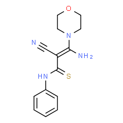 3-AMINO-2-CYANO-3-MORPHOLINO-N-PHENYL-2-PROPENETHIOAMIDE Structure