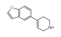 4-(5-苯并呋喃)-1,2,3,6-四氢吡啶结构式