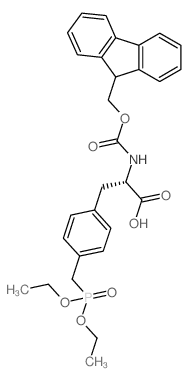 (S)-2-((((9H-FLUOREN-9-YL)METHOXY)CARBONYL)AMINO)-3-(4-((DIETHOXYPHOSPHORYL)METHYL)PHENYL)PROPANOIC ACID structure