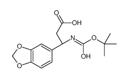 (R)-beta-[[(tert-Butoxy)carbonyl]amino]-1,3-benzodioxole-5-propanoic acid structure