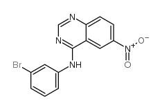 N-(3-溴苯基)-6-硝基喹唑啉-4-胺结构式