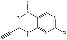 2-chloro-5-nitro-N-(prop-2-yn-1-yl)pyrimidin-4-amine structure