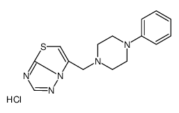2-[(4-phenylpiperazin-1-yl)methyl]-4-thia-1,6,8-triazabicyclo[3.3.0]oc ta-2,5,7-triene hydrochloride Structure