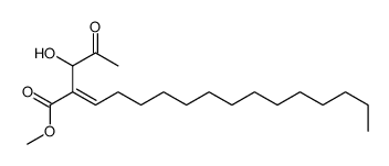 methyl (E)-2-(1-hydroxy-2-oxopropyl)hexadec-2-enoate结构式