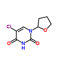 5-氯-1-(四氢-2-呋喃)-2,4(1H,3H)-嘧啶二酮结构式