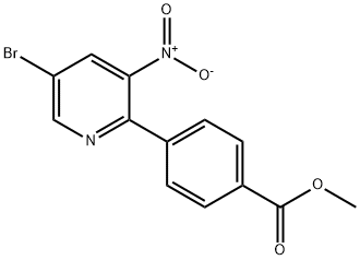 methyl4-(5-bromo-3-nitropyridin-2-yl)benzoate结构式