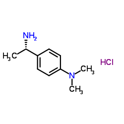 4-[(1S)-1-Aminoethyl]-N,N-dimethylaniline hydrochloride (1:1)结构式