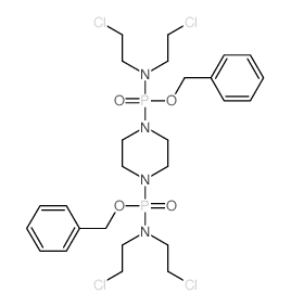 Phosphonamidic acid,P,P'-1,4-piperazinediylbis[N,N-bis(2-chloroethyl)-, dibenzyl ester (7CI,8CI)结构式