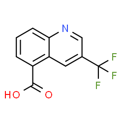 3-(trifluoromethyl)quinoline-5-carboxylic acid structure