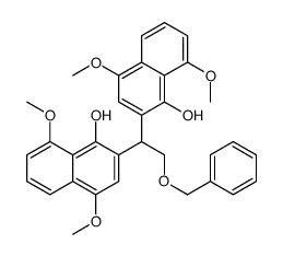 2-[1-(1-hydroxy-4,8-dimethoxynaphthalen-2-yl)-2-phenylmethoxyethyl]-4,8-dimethoxynaphthalen-1-ol结构式