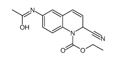 ethyl 6-acetamido-2-cyano-2H-quinoline-1-carboxylate结构式