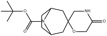 5'-氧代-8-氮杂螺[双环[3.2.1]辛烷-3,2'-吗啉]-8-羧酸叔丁酯结构式