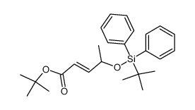 (E)-4-(tert-Butyl-diphenyl-silanyloxy)-pent-2-enoic acid tert-butyl ester结构式