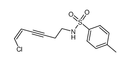 (Z)-1-(4-methylphenylsulfonamido)-6-chlorohex-5-en-3-yne Structure