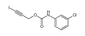 3-iodoprop-2-yn-1-yl (3-chlorophenyl)carbamate结构式