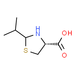 4-Thiazolidinecarboxylicacid,2-(1-methylethyl)-,(4R)-(9CI) structure