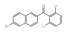 6-溴-2-(2,6-二氯苯甲酰基)萘结构式