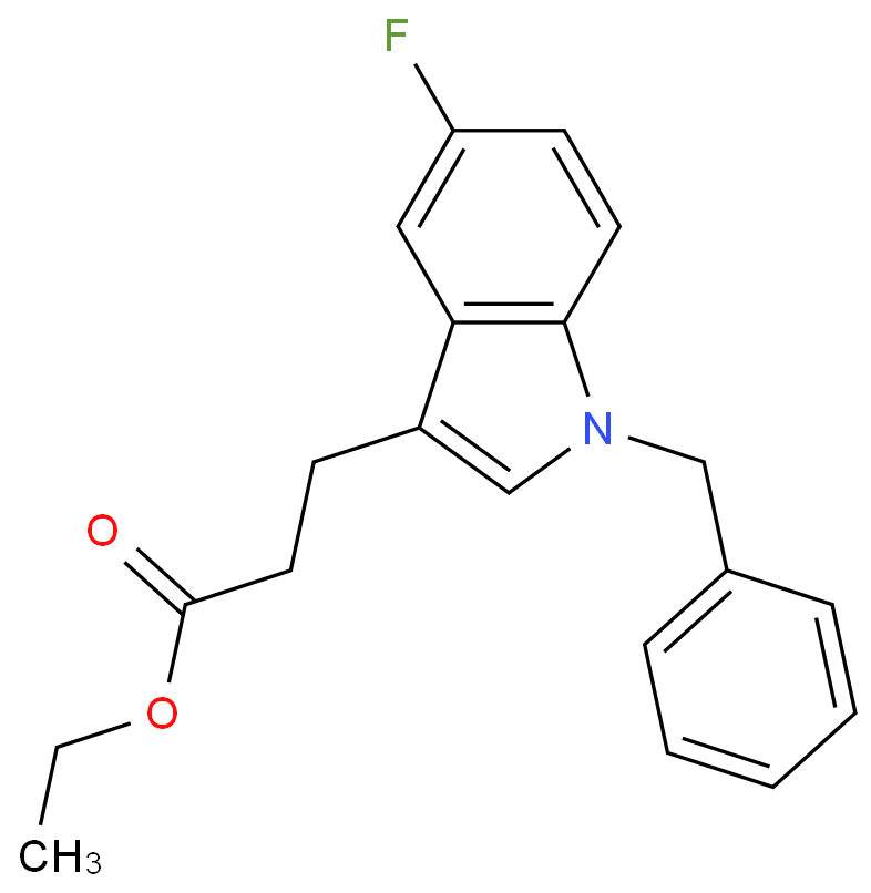 3-[5-fluoro-1-(phenylmethyl)-3-indolyl]propanoic acid ethyl ester图片