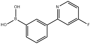 3-(4-Fluoropyridin-2-yl)phenylboronic acid结构式
