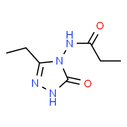 Propanamide,N-(3-ethyl-1,5-dihydro-5-oxo-4H-1,2,4-triazol-4-yl)- structure