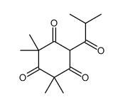 2,2,4,4-Tetramethyl-6-(2-methyl-1-oxopropyl)-1,3,5-cyclohexanetrione Structure