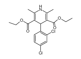 diethyl 4-(2,4-dichlorophenyl)-1,4-dihydro-2,6-dimethylpyridine-3,5-dicarboxylate结构式