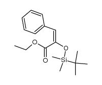 E-2-[phenyl]-1-tert-butyldimethylsilyloxy ethyl propenoate Structure