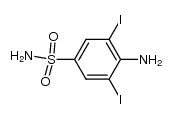 4-amino-3,5-diiodo-benzenesulfonic acid amide Structure