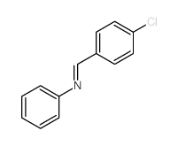 Benzenamine,N-[(4-chlorophenyl)methylene]- structure