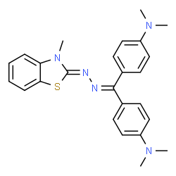 3-Methyl(bis(4-(dimethylamino)phenyl)methylene)hydrazone-2(3H)-benzothiazolone结构式