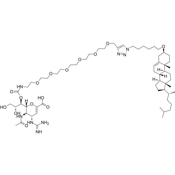 Zanamivir-Cholesterol Conjugate Structure