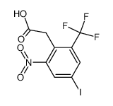 (4-iodo-6-nitro-2-trifluoromethylphenyl)acetic acid结构式