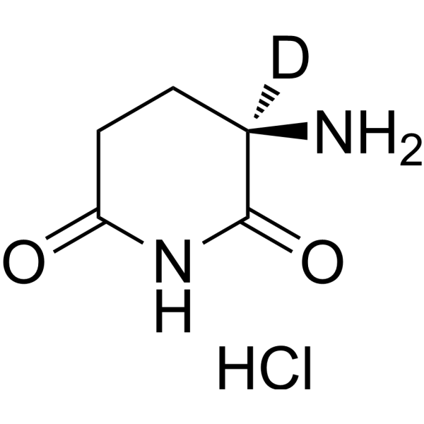 (R)-3-Aminopiperidine-2,6-dione-d1 hydrochloride结构式